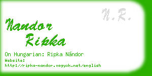 nandor ripka business card